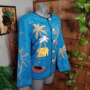 Vintage Embroidered Jacket Size Medium
